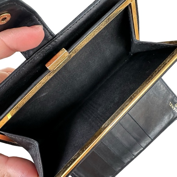 Authentic CHANEL Black Caviar Leather Timeless Long Kisslock Wallet - Picture 7 of 13